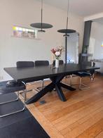 Eetkamertafel eiken, Ophalen, Vierkant, 200 cm of meer, 50 tot 100 cm