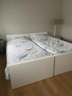 Wit hoogglans bed incl lattenbodem & matrasmaat 90x 200, Huis en Inrichting, Slaapkamer | Bedden, Ophalen, 90 cm, Eenpersoons