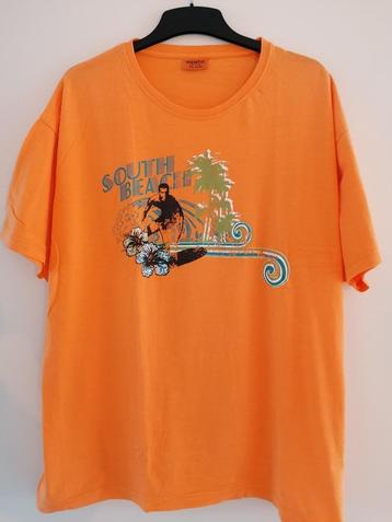 Oranje shirt met applicatie, maat 2XL beschikbaar voor biedingen