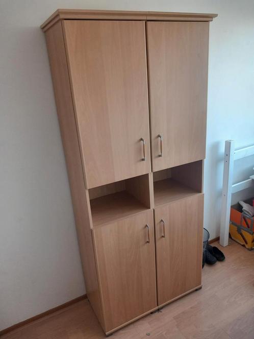 Beuken kast met veel opbergruimte, Huis en Inrichting, Kasten | Kledingkasten, Gebruikt, 150 tot 200 cm, 100 tot 150 cm, 25 tot 50 cm