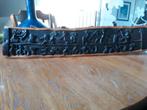 Houten Wanddecoratie met Afrikaanse Motieven, Antiek en Kunst, Kunst | Beelden en Houtsnijwerken, Ophalen of Verzenden