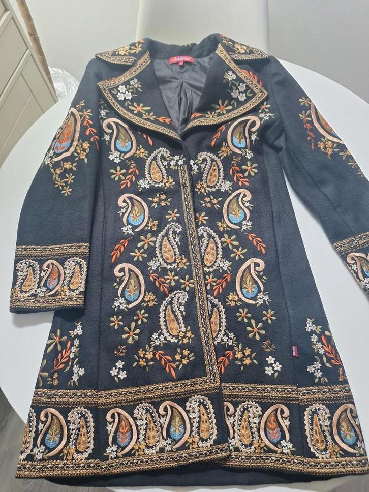 Uttam London wollen jas, Kleding | Dames, Gelegenheidskleding, Gedragen, Overige typen, Maat 36 (S), Zwart, Ophalen of Verzenden