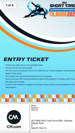 4 tickets EK Shorttrack (zaterdag), Drie personen of meer, Januari