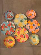 Melamine borden & schalen met leuk fruit Queenwest, Ophalen of Verzenden, Zo goed als nieuw