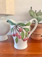 Vintage Italiaanse kan keramiek kersen en blad, Huis en Inrichting, Keuken | Servies, Ophalen of Verzenden, Keramiek, Overige stijlen