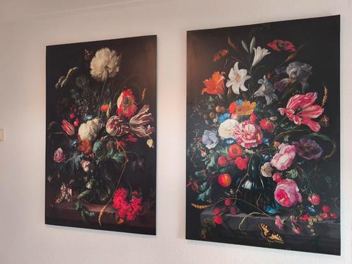 Grote dibond aluminium schilderijen oude meesters bloemen, Huis en Inrichting, Woonaccessoires | Schilderijen, Tekeningen en Foto's