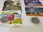 Te koop 8x zilveren € 5 herdenkingsmunten off. betaalmiddel, Setje, Koningin Beatrix, Zilver, Euro's