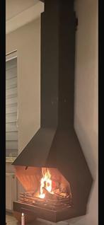 Open Houthaard met Schoorsteen en vonkenvanger., Huis en Inrichting, Haarden, Ophalen, Gebruikt, Vrijstaande haard, Houthaard