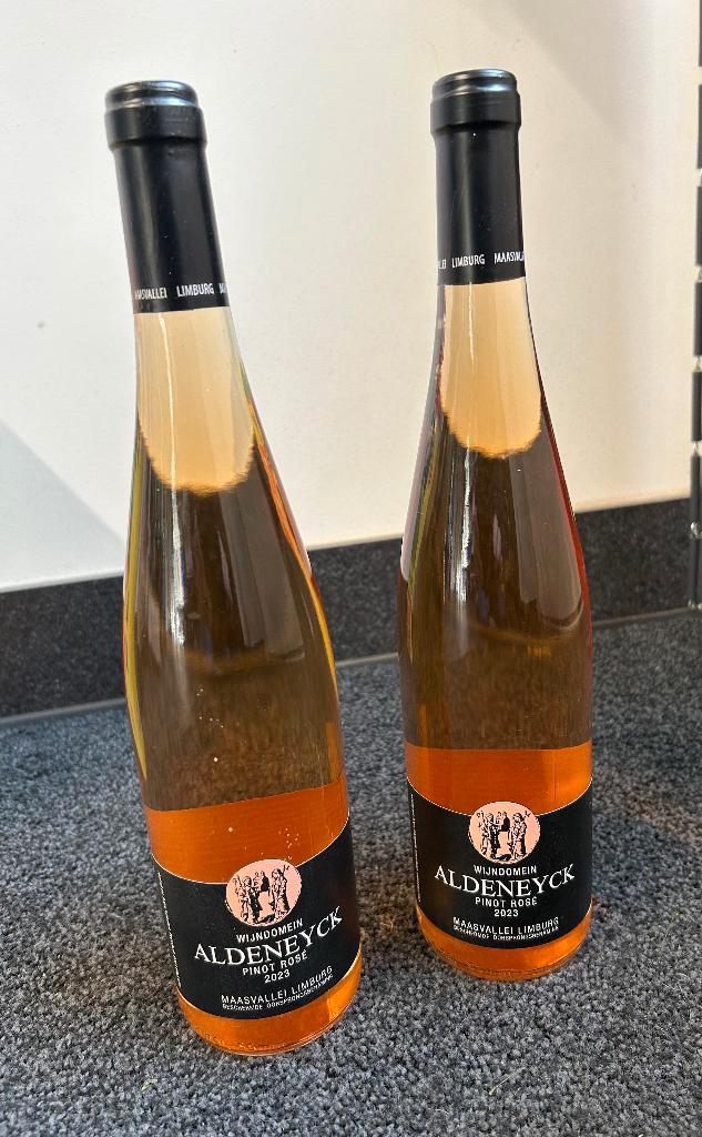 Aanbieding 2 x Pinot Rosé 2023 van Wijndomein Aldeneyck (B.), Verzamelen, Wijnen, Nieuw, Roséwijn, Overige gebieden, Ophalen of Verzenden