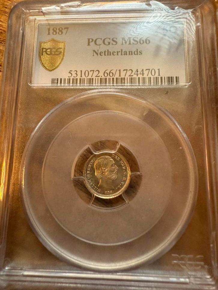 5 cent willem III 1887 ms66, Postzegels en Munten, Munten | Nederland, Losse munt, 1 cent, Koning Willem III, Zilver, Ophalen