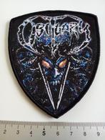 Obituary zeer  mooie limited edition shield patch o100 metal, Verzamelen, Verzenden, Nieuw, Kleding