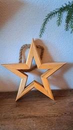 Houten ster kerst stoer sober hanger, Ophalen of Verzenden, Nieuw