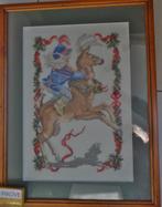 GEBORDUURD * RENDIER MET KERSTMAN * In Lijst *, Verzenden