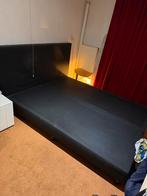 Zwart bed (boxspring) in goede staat, Huis en Inrichting, Slaapkamer | Bedden, Ophalen, Gebruikt, Zwart, Tweepersoons