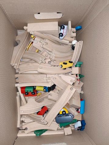 Houten Treinbaan - Veel Onderdelen! beschikbaar voor biedingen