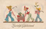 GOUDOPDRUK MEISJE UIT 1935 ZEER MOOIE KAART KH208, Ophalen of Verzenden, 1920 tot 1940, Gelopen, Kinderen