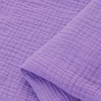 Promo! 5748)138x50cm Double Gauze tetra paars lavendel, Hobby en Vrije tijd, Stoffen en Lappen, 120 cm of meer, Paars, Nieuw, Ophalen of Verzenden