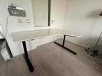 IKEA BEKANT Hoekbureau Rechts, 160x110 cm, Wit/Zwart, Huis en Inrichting, Bureaus, Ophalen, Gebruikt, Bureau