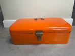 Brabantia Broodtrommel Oranje Emaille Vintage, Antiek en Kunst, Antiek | Emaille, Ophalen of Verzenden