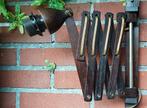 houten schaarlamp/harmonica lamp/eiken treklamp /leeslamp, Huis en Inrichting, Ophalen of Verzenden, Gebruikt, Metaal, Nostalgische vintage
