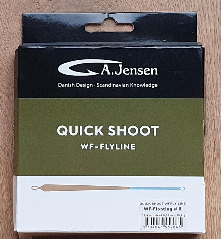 A. Jensen vliegenlijn Quick Shoot WF-8-F, Watersport en Boten, Hengelsport | Vliegvissen, Zo goed als nieuw, Overige typen, Ophalen of Verzenden