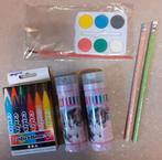 2 potloden, 2 kokers met kleurpotloden,  1x waterverf., Ophalen of Verzenden, Nieuw