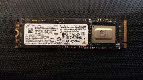 Micron 2300 NVMe SSD – 1TB (Gen3 x4), Computers en Software, Harde schijven, Zo goed als nieuw, Laptop, Intern, SSD, Overige aansluitingen