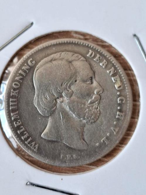 1/2 Gulden 1858 in een wat mindere kwaliteit., Postzegels en Munten, Munten | Nederland, Losse munt, ½ gulden, Koning Willem III