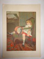 prent meisje slapend op stoel met trommel, J. Hayllar, 1877, Verzenden