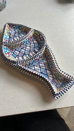 Visschaal aardewerk handgemaakt wereldwinkel schaal, Ophalen, Zo goed als nieuw, Rond, Steen of Aardewerk