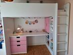 Smastad hoogslaper met bureau, Ophalen, Eenpersoons, Zo goed als nieuw, 200 cm