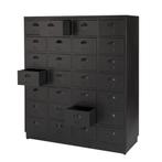 SHOWROOM Refurbished Industriële Ladekast IJzer Retro Zwart, Huis en Inrichting, Kasten | Ladekasten, Info@dehanzeherten.nl, 100 tot 150 cm