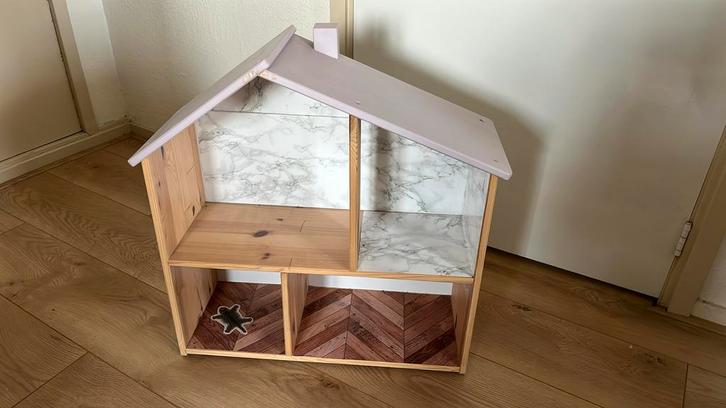 Houten poppenhuis gepimpt (bv voor Maileg), Verzamelen, Poppenhuizen en Toebehoren, Gebruikt, Poppenhuis, Ophalen