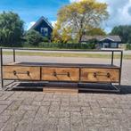 Mango houten tv meubel tafel kast, Ophalen, 150 tot 200 cm, Zo goed als nieuw, Minder dan 100 cm