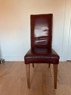 Gratis 6 eetkamerstoelen, Huis en Inrichting, Stoelen, Gebruikt, Overige kleuren, Leer, Ophalen of Verzenden