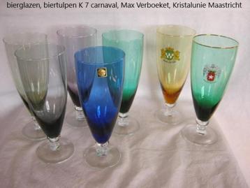 Max Verboeket bierglazen, biertulpen, K7 canaval Kristalunie beschikbaar voor biedingen