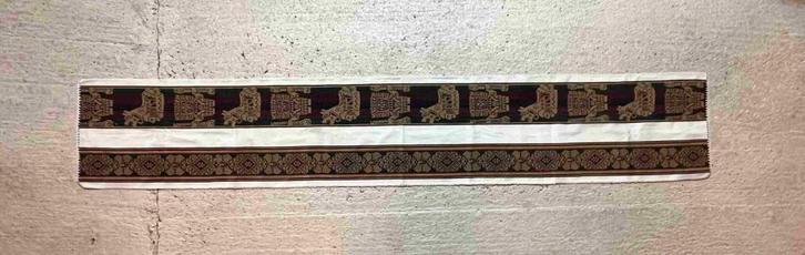 kleed / loper 256/44, Huis en Inrichting, Stoffering | Tapijten en Kleden, Gebruikt, Minder dan 50 cm, Rechthoekig, Rood, Groen