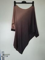 Bruine glitter top met asymmetrische snit, Kleding | Dames, Blouses en Tunieken, Ophalen of Verzenden, Zo goed als nieuw, Maat 38/40 (M)