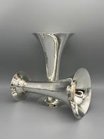 Stel 1e gehalte zilveren vazen/kandelaars, Ophalen of Verzenden, Zilver