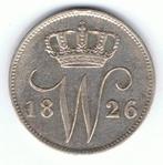 22-711 Nederland 25 cent 1826U, Postzegels en Munten, Munten | Nederland, Verzenden, Zilver, 25 cent, Koning Willem I