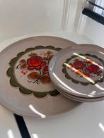 Vintage Aardewerk Borden Set - Jaren '70, Huis en Inrichting, Keuken | Servies, Ophalen of Verzenden, Zo goed als nieuw, Bord(en)