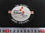 sticker Venlo Uw bloed ons leven Bloedbank Rode kruis, Ophalen, Zo goed als nieuw