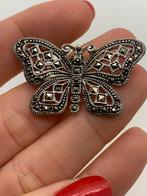 R224 Prachtige zilveren broche vlinder, Sieraden, Tassen en Uiterlijk, Antieke sieraden, Ophalen of Verzenden, Zilver, Broche