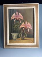 Olieverfschilderij Bloemenstilleven Ingelijst Klassiek Kunst, Ophalen of Verzenden