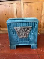 Kachel emaille blauw, Ophalen, Gebruikt, Houtkachel, Vrijstaand