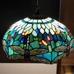 Tiffany Hanglamp  Interiors 1900 Dragonfly, Ophalen of Verzenden, Zo goed als nieuw, Glas
