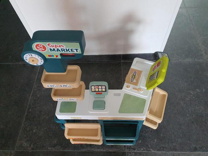 Smoby Super Market Speelgoedwinkeltje met winkelwagen, Kinderen en Baby's, Speelgoed | Overig, Zo goed als nieuw, Jongen of Meisje