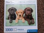 Puzzel Clementoni 3 pups labrador labs honden 1000 stukjes, Ophalen of Verzenden, 500 t/m 1500 stukjes, Nieuw, Legpuzzel