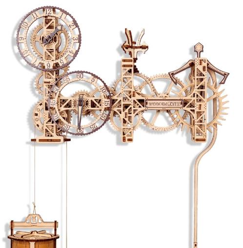 3D Houten Puzzel Steampunk Wall Clock - DIY Wood Builds, Hobby en Vrije tijd, Denksport en Puzzels, Nieuw, Rubik's of 3D-puzzel