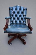 Springvale Chesterfield Bureaustoel - Klassiek design, Ophalen, Gebruikt, Blauw, Bureaustoel